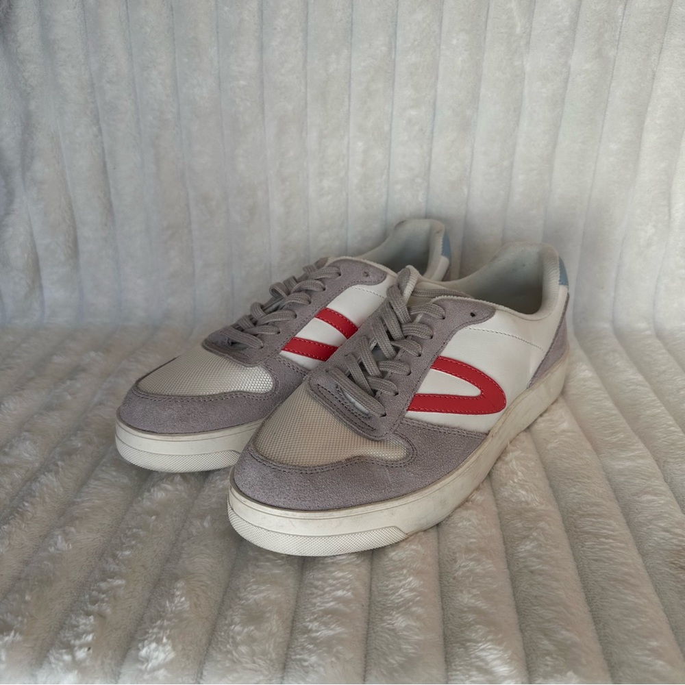 Tretorn Rawlins Sneakers Gray/White/Red – Women’s 8.5
